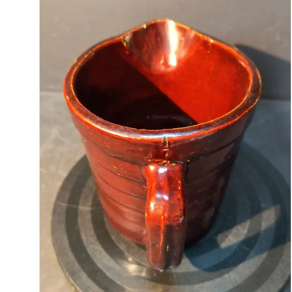 872  Vintage Crock Milk Pitcher Stoneware